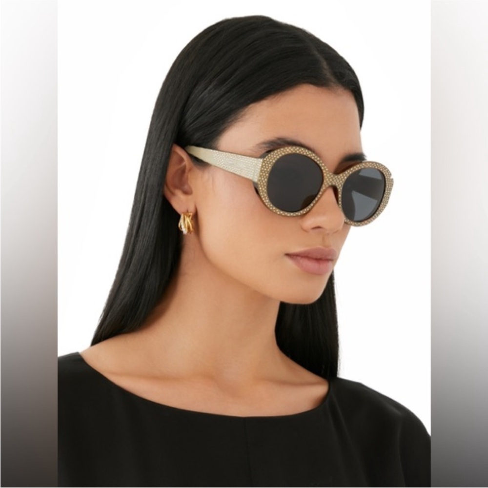 CELINE Round Sunglasses in Acetate with Crystals - Picture 9 of 10